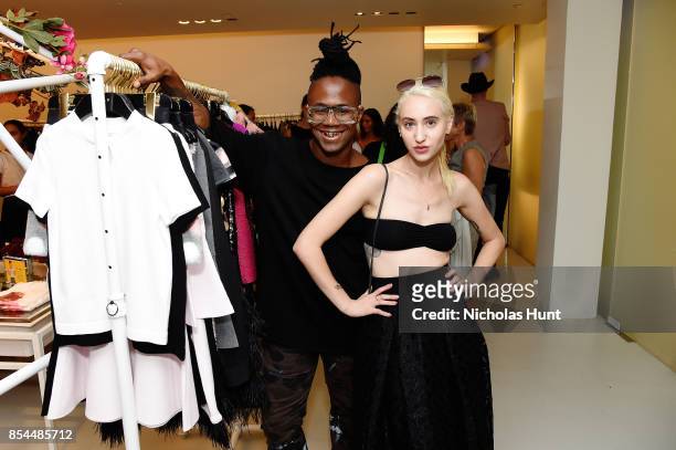 Jamel Robinson and Drue attend the MILLY x Laurie Simmons launch party to support Planned Parenthood at Milly Soho on September 26, 2017 in New York...