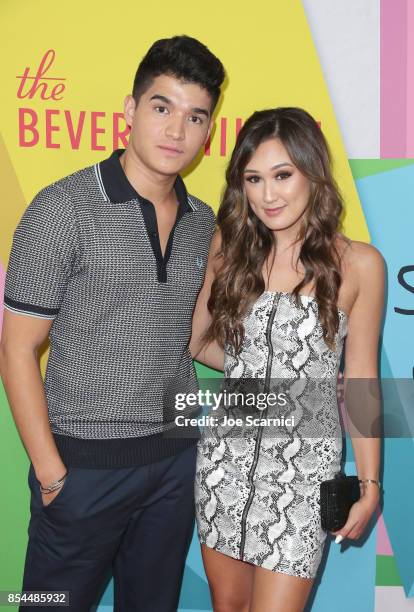 Alex Wassabi and Lauren Riihimaki at the 2017 Streamy Awards at The Beverly Hilton Hotel on September 26, 2017 in Beverly Hills, California.