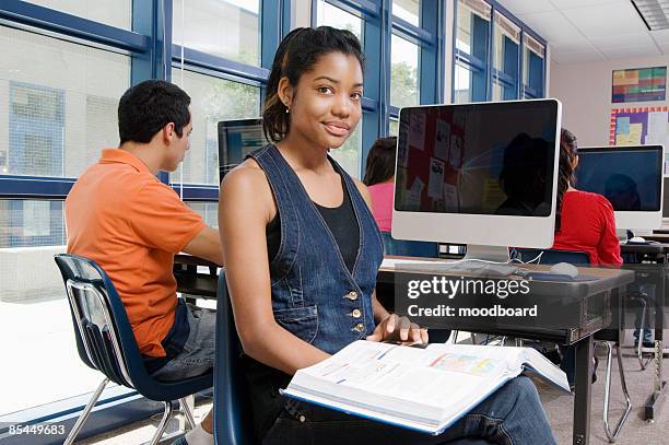 High School Computer Computer Lab High School With Computer Screen Photos and Premium High ...