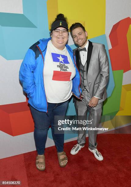 Christine Sydelko and Elijah Daniel at the 2017 Streamy Awards at The Beverly Hilton Hotel on September 26, 2017 in Beverly Hills, California.