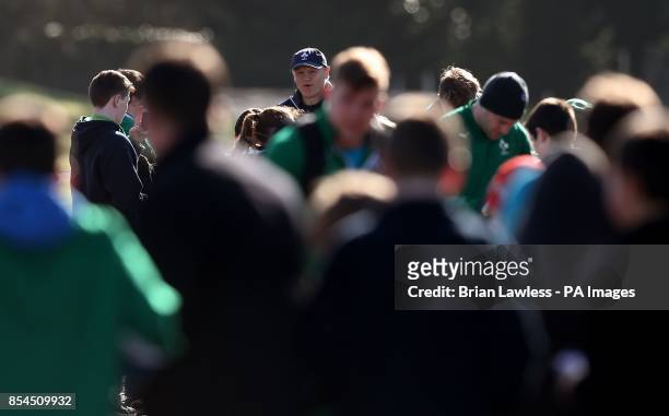 Head coach Joe Schmidt arrives for a training session at Carton House, Dublin.