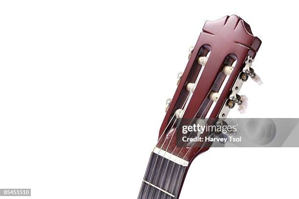 wooden guitar head - stimmwirbel stock-fotos und bilder