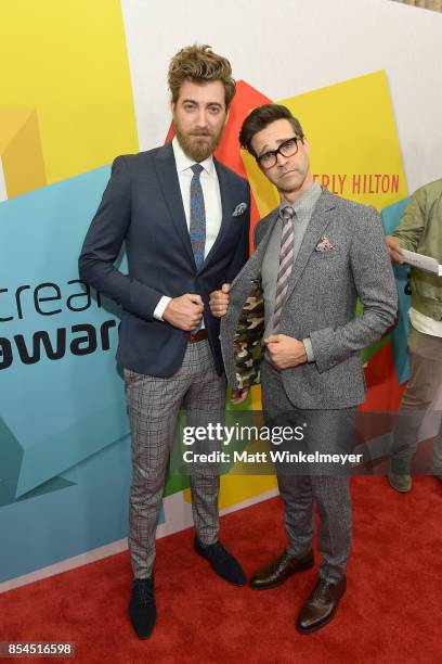 Rhett and Link at the 2017 Streamy Awards at The Beverly Hilton Hotel on September 26, 2017 in Beverly Hills, California.