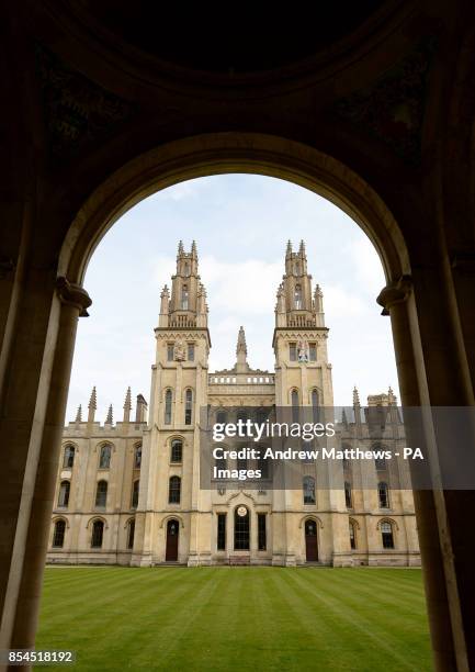 General view of one of the Quadrangles at All Souls College in Oxford