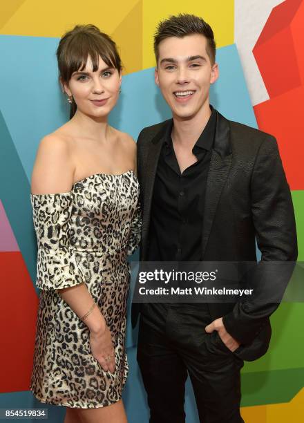 Arden Rose and Jeremy Shada at the 2017 Streamy Awards at The Beverly Hilton Hotel on September 26, 2017 in Beverly Hills, California.