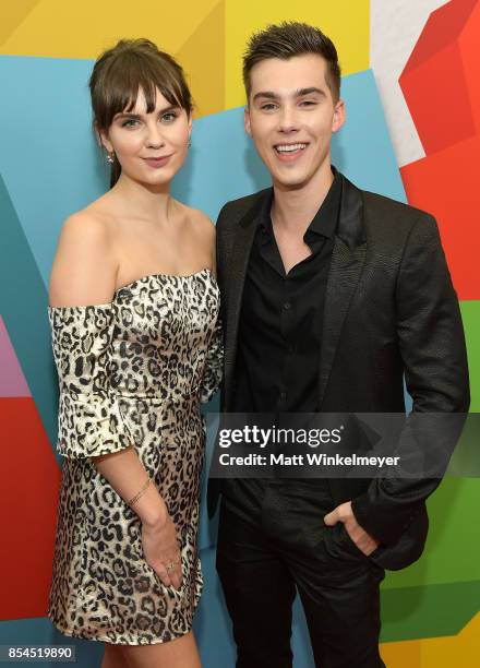 Arden Rose and Jeremy Shada at the 2017 Streamy Awards at The Beverly Hilton Hotel on September 26, 2017 in Beverly Hills, California.