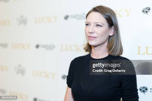 Actress Anna Torv attends the premiere of Magnolia Pictures' "Lucky" at Linwood Dunn Theater on September 26, 2017 in Los Angeles, California.