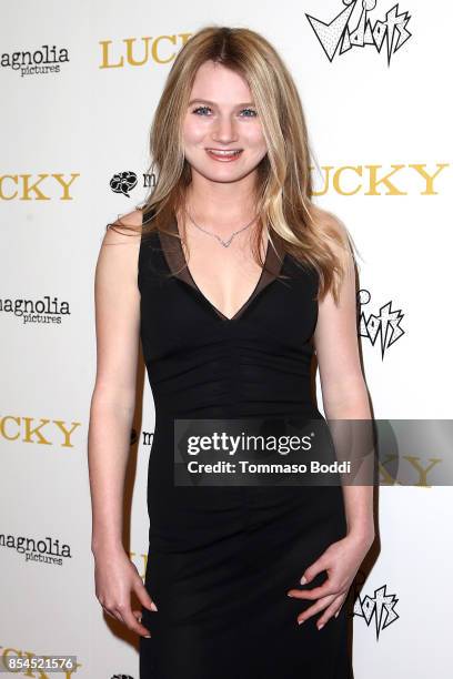 Lorraine Nicholson attends the Premiere Of Magnolia Pictures' "Lucky" at Linwood Dunn Theater on September 26, 2017 in Los Angeles, California.