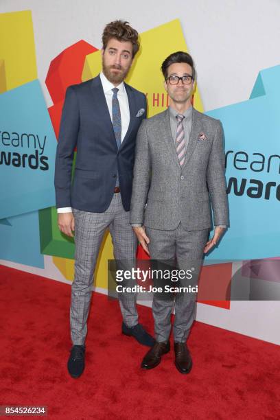 Rhett and Link at the 2017 Streamy Awards at The Beverly Hilton Hotel on September 26, 2017 in Beverly Hills, California.