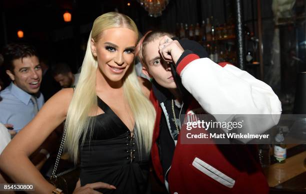 Gigi Gorgeous and Nats Getty at go90 + Streamys After Party at Poppy on September 26, 2017 in Los Angeles, California.