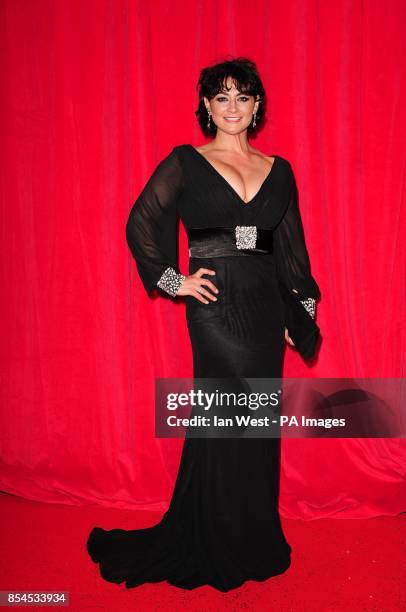 Natalie J Robb arriving for the 2014 British Soap Awards at The Hackney Empire, 291 Mare St, London.