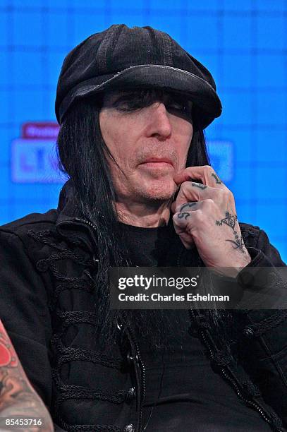 Motley Crue' Mick Mars attends a press conference held by Motley Crue to announce "Crue Fest 2" at Fuse on March 16, 2009 in New York City.