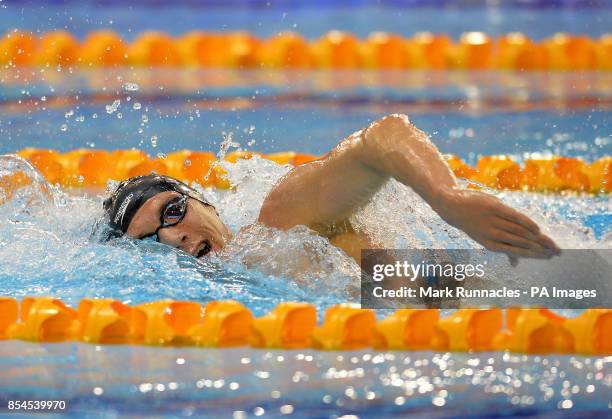 Daniel Fogg Competing in the Mens Open 1500m Freestyle Final during the 2014 British Gas Swimming Championships at Tollcross International Swimming...