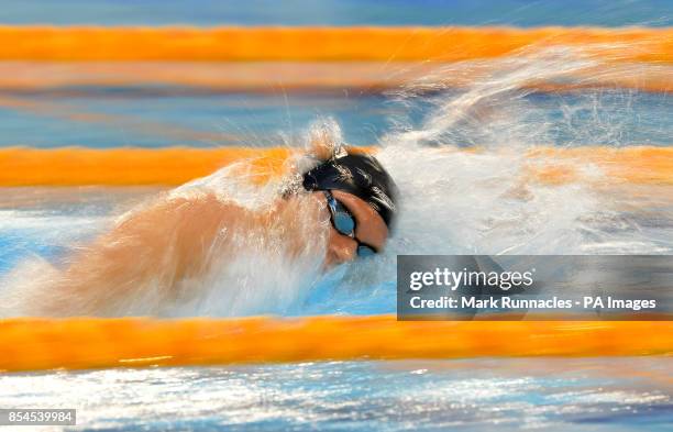 Daniel Fogg Competing in the Mens Open 1500m Freestyle Final during the 2014 British Gas Swimming Championships at Tollcross International Swimming...