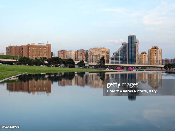 baku skyline, azerbaijan - baku skyline stock pictures, royalty-free photos & images