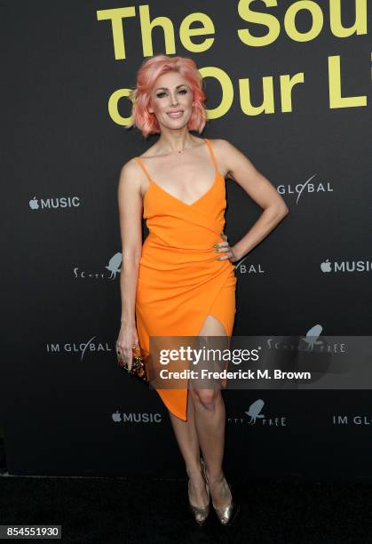 Bonnie McKee attends the Apple Music Los Angeles Premiere Of "Clive Davis: The Soundtrack Of Our Lives" at Pacific Design Center on September 26,...