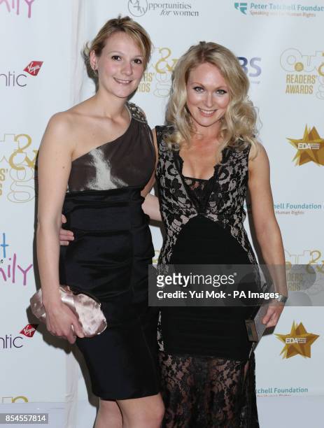 Michelle Hardwick and girlfriend Rosie Nicholl attending the Out In The City & g3 Readers Awards at the Landmark Hotel, London. PRESS ASSOCIATION...