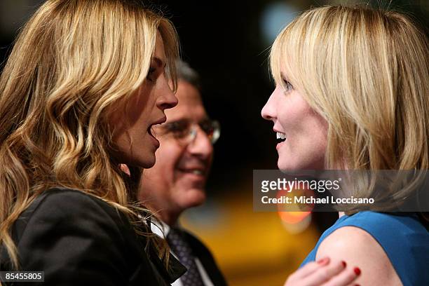 Actress Julia Roberts and producer Jennifer Fox attend the New York premiere of "Duplicity" at Clearview Cinema's Ziegfeld Theater on March 16, 2009...