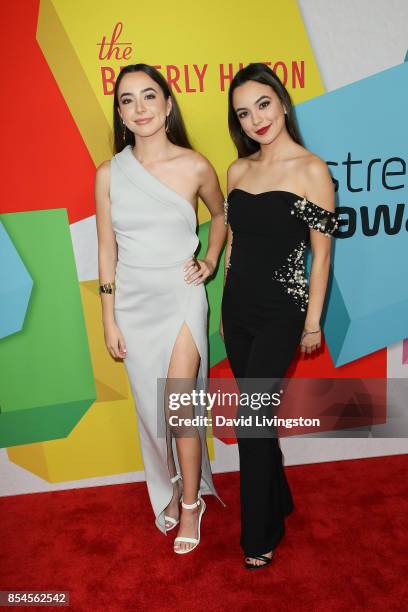 Veronica Merrell and Vanessa Merrell attend the 7th Annual 2017 Streamy Awards at The Beverly Hilton Hotel on September 26, 2017 in Beverly Hills,...