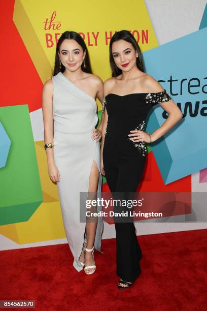 Veronica Merrell and Vanessa Merrell attend the 7th Annual 2017 Streamy Awards at The Beverly Hilton Hotel on September 26, 2017 in Beverly Hills,...