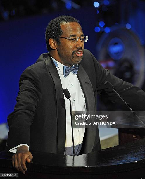 Dr. Ben Carson Sr., Professor and Director of Pediatric Neurosurgery at John Hopkins University after accepting the Lifetime Achievement Award at the...