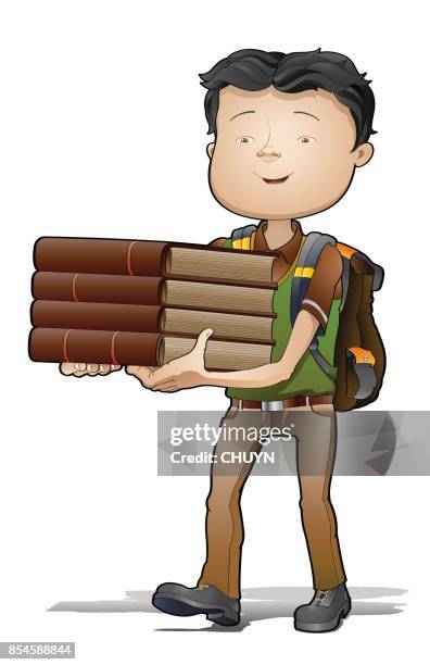 good student - science nerd stock illustrations