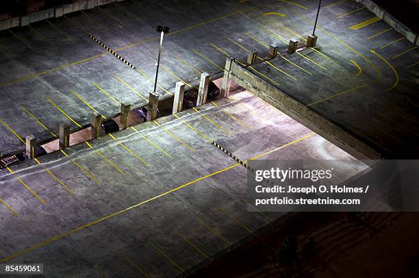 aerial night parking deck - puerto rico road stock pictures, royalty-free photos & images