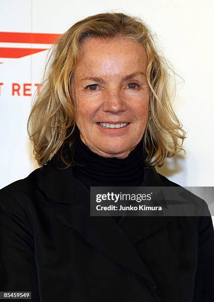 Designer Jil Sander poses for photographs during a press conference at Four Seasons Hotel Chinzanso on March 17, 2009 in Tokyo, Japan. Sander closes...