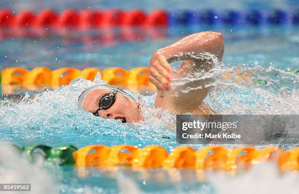 Meagen Nay of St Peters Western competes in the women's 200 metres freestyle final during day one of the 2009 Australian Swimming Championships at...