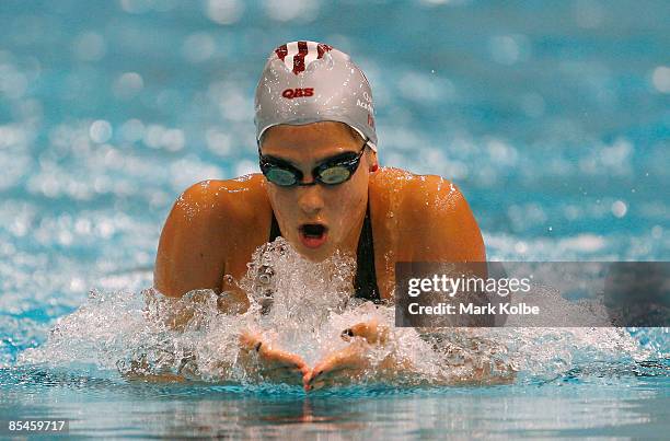 Stephanie Rice of St Peters Western competes in the Women's 200 metre individual medley final during day one of the 2009 Australian Swimming...