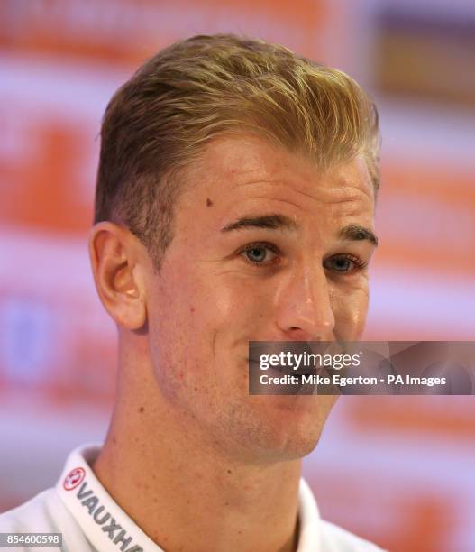 England's Joe Hart during a Press Conference at Urca Military Training Ground, Rio de Janeiro, Brazil.