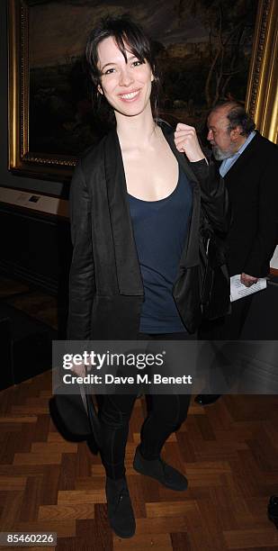 Rebecca Hall attends the launch party for the Victoria & Albert Museum's new theatre and performance galleries, which were opened by Sir Peter Hall...