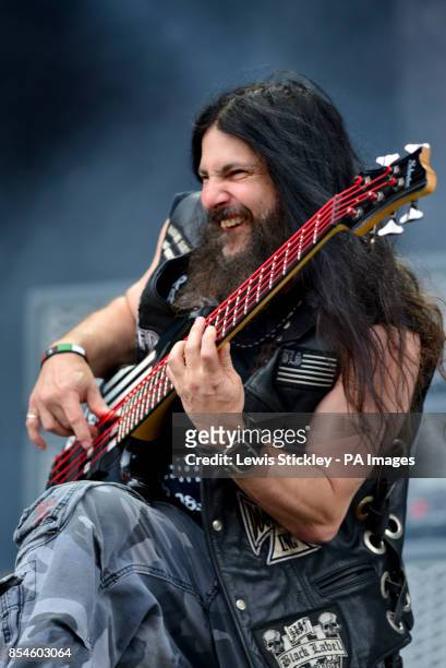 John DeServio of Black Label Society performs during day one of the 2014 Download Festival at Donington Park.