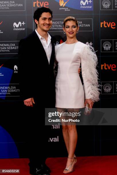 Ricardo Mario Darin 'Chino Darin' and girlfriend Spanish actress Ursula Corbero attend 'La Cordillera' premiere during the 65th San Sebastian...