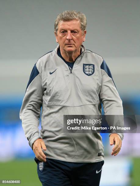 England manager Roy Hodgson during a training session at the Estadio do Sao Paulo, Sao Paulo, Brazil.