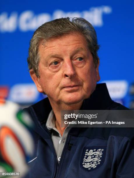 England manager Roy Hodgson during a press conference at the Estadio do Sao Paulo, Sao Paulo, Brazil.