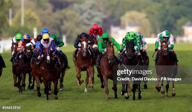 Louis the Pious ridden by Silvestre De Sousa on their way to victory in the Buckingham Palace Stakes during Day Four of the 2014 Royal Ascot Meeting...