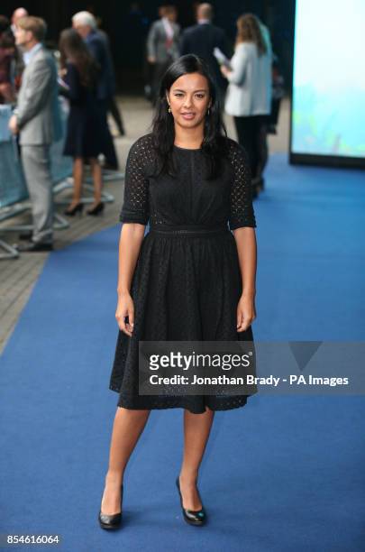 Presenter Liz Bonnin arrives for the World Premiere screening of the BBC's Blue Planet II at the British Film Institute IMAX cinema, in London.