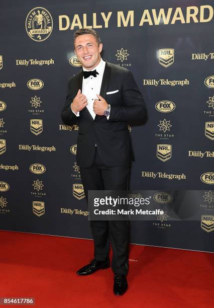 Sam Burgess arrives ahead of the 2017 Dally M Awards at The Star on September 27, 2017 in Sydney, Australia.