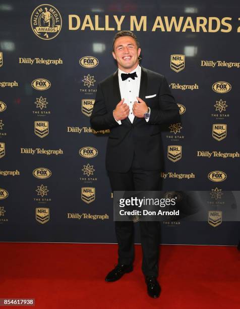 Sam Burgess arrives ahead of the Dally M Awards at The Star on September 27, 2017 in Sydney, Australia.