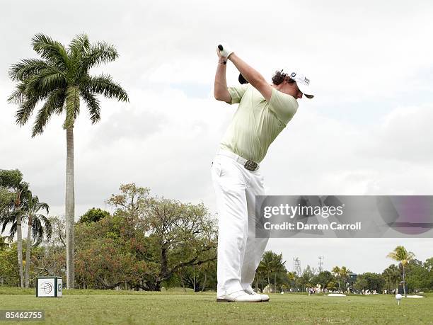 Championship: Rory McIlroy in action, drive from tee on Friday at Blue Monster Course of Doral Resort & Spa. Doral, FL 3/13/2009 CREDIT: Darren...