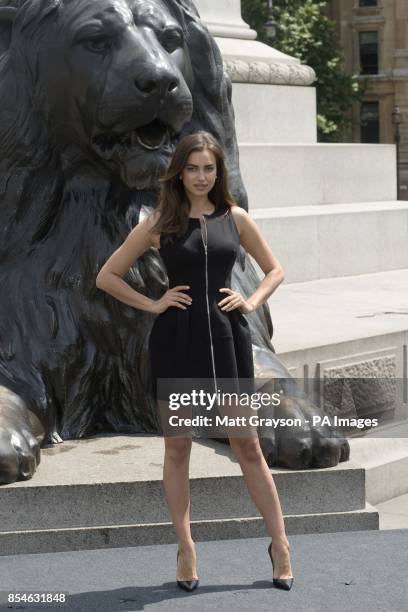 Irina Shayk who plays Megara during a photo call for Paramount Pictures' new film Hercules in Trafalgar Square, London.