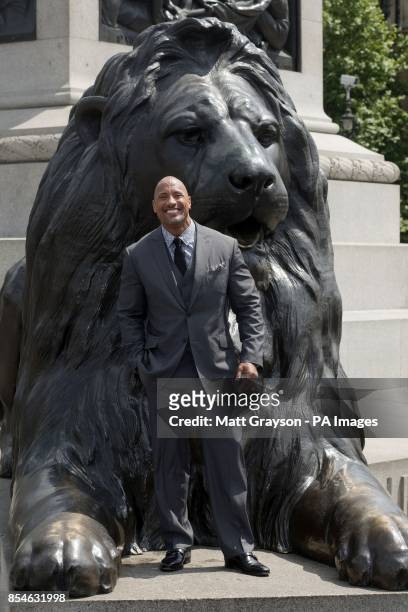 Dwayne Johnson during a photo call for Paramount Pictures' new film Hercules in Trafalgar Square, London.