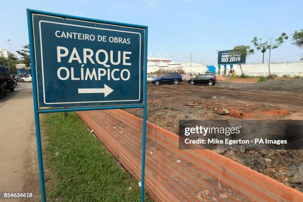 Olympic venues under construction for the Rio 2016 Games