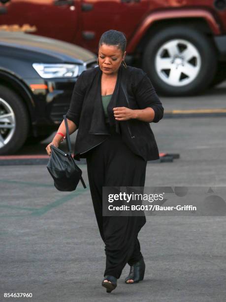 Yvette Nicole Brown is seen at 'Jimmy Kimmel Live' on September 26, 2017 in Los Angeles, California.