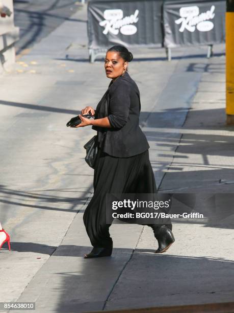 Yvette Nicole Brown is seen at 'Jimmy Kimmel Live' on September 26, 2017 in Los Angeles, California.