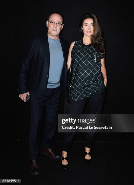 Jean Reno and Zofia Reno attend the Lanvin show as part of the Paris Fashion Week Womenswear Spring/Summer 2018 on September 27, 2017 in Paris,...