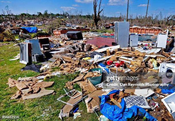 debris after tornado - disaster preparation stock pictures, royalty-free photos & images