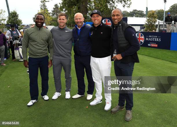 Former footballer Andy Cole, footballer Ryan Taylor, former footballer Alan Shearer, Graeme Storm of England and former footballer Les Ferdinand...