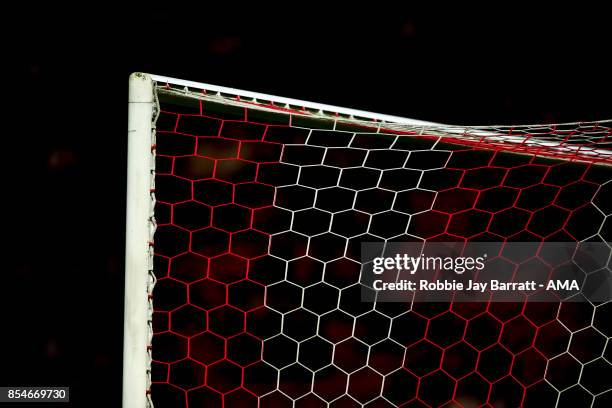 Goalposts at Keepmoat Stadium, home stadium of Doncaster Rovers during the Sky Bet League One match between Doncaster Rovers and Shrewsbury Town at...